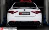 Tłumik końcowy przelotowy Alfa Romeo Giulia 2.0 Quadrifoglio style RAGAZZON CARBON 4x100mm sportowy wydech